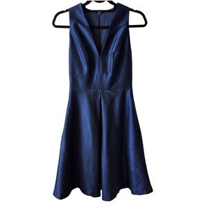 Alfred Sung 4 V-Neck A-Line Cocktail Dress Wedding Guest Gala Formal Bridesmaid